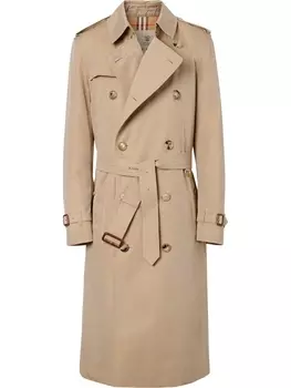 Burberry длинный тренч The Kensington Heritage, нейтральный цвет
