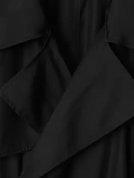 Burberry двубортный шелковый тренч, черный