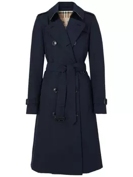 Burberry двубортный тренч Chelsea Heritage, синий