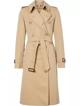 Burberry двубортный тренч Kensignton Heritage, нейтральный цвет