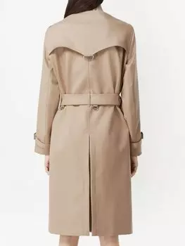 Burberry двубортный тренч, нейтральный цвет