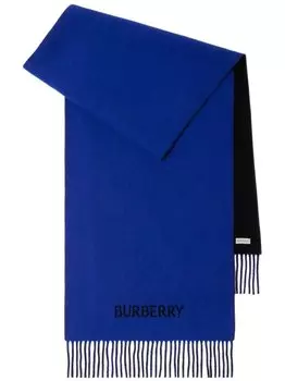 Burberry двусторонний кашемировый шарф Equestrian Knight, синий