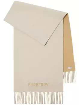 Burberry двусторонний кашемировый шарф, нейтральный цвет