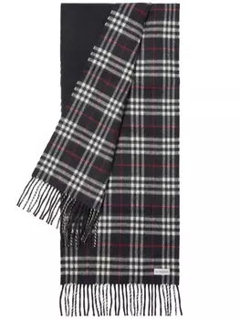 Burberry двусторонний кашемировый шарф в клетку, синий