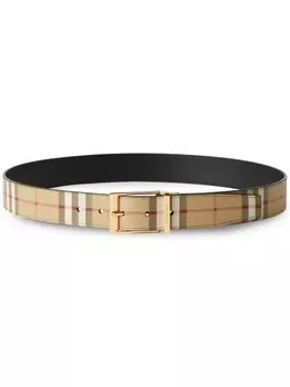 Burberry двусторонний ремень с логотипом, черный