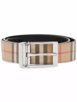 Burberry двусторонний ремень в клетку Vintage Check, коричневый