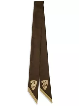 Burberry двусторонний шарф B Shield twilly, нейтральный цвет
