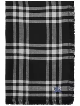 Burberry двусторонний шарф в клетку, черный