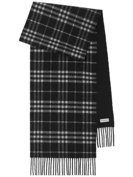 Burberry двусторонний шарф в клетку, черный