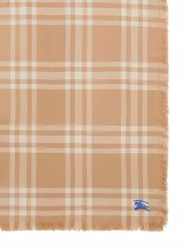 Burberry двусторонний шарф в клетку, нейтральный цвет