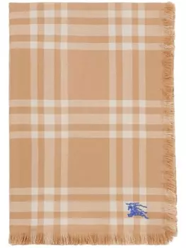 Burberry двусторонний шарф в клетку, нейтральный цвет