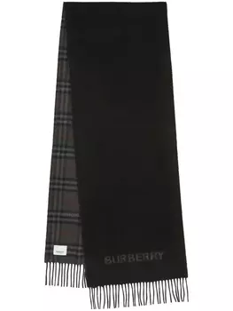 Burberry двусторонний шарф в клетку Vintage Check, черный