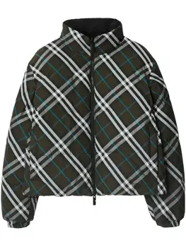 Burberry двусторонняя куртка в клетку, зеленый