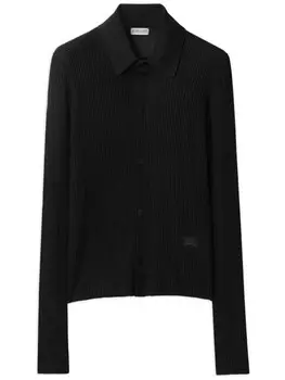Burberry джемпер Equestrian Knight в рубчик, черный