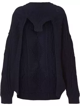 Burberry джемпер фактурной вязки, синий
