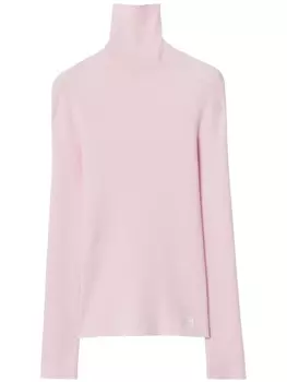 Burberry джемпер из смесовой шерсти с нашивкой Equestrian Knight, розовый