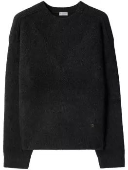 Burberry джемпер с круглым вырезом, серый