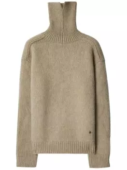 Burberry джемпер с логотипом, серый