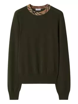 Burberry джемпер с отделкой Vintage Check, коричневый