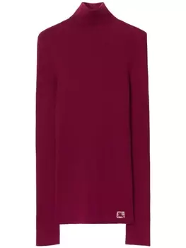 Burberry джемпер с высоким воротником и узором Equestrian Knight, красный