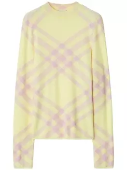 Burberry джемпер в клетку, желтый