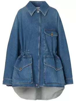 Burberry джинсовая куртка с эффектом потертости, синий