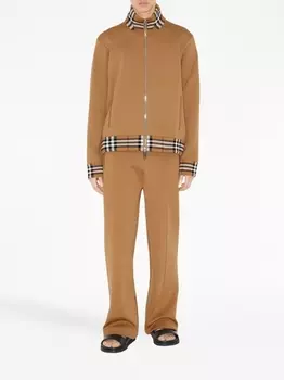 Burberry джогеры с отделкой в клетку, нейтральный цвет