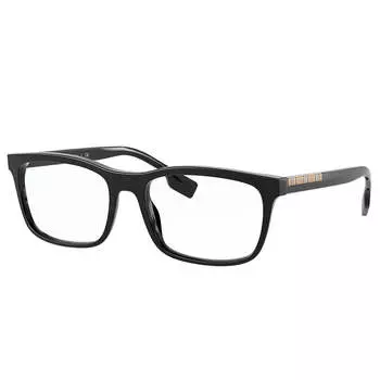 Burberry ELM BE 2334 3001 55 мм унисекс прямоугольные очки 55 мм, черный
