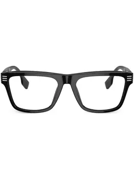 Burberry Eyewear очки в квадратной оправе с логотипом, черный