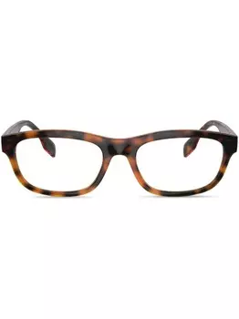 Burberry Eyewear очки в прямоугольной оправе с логотипом, коричневый