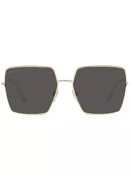 Burberry Eyewear солнцезащитные очки Daphne в клетку, золотистый