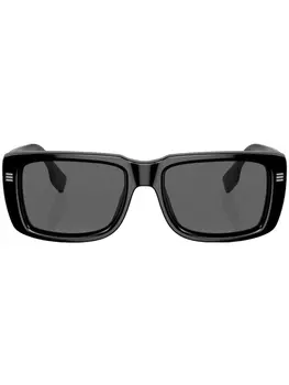 Burberry Eyewear солнцезащитные очки Jarvis в прямоугольной оправе, черный