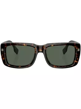 Burberry Eyewear солнцезащитные очки Jarvis в прямоугольной оправе, коричневый