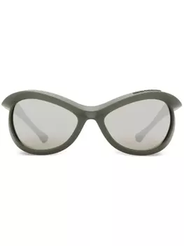 Burberry Eyewear солнцезащитные очки-мигалки, зеленый