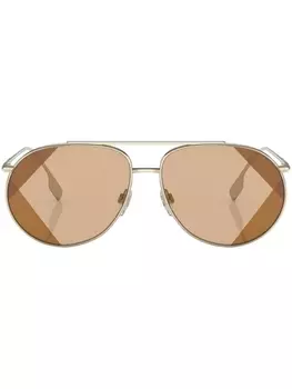Burberry Eyewear солнцезащитные очки-пилоты Alice, золотой