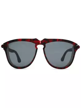 Burberry Eyewear солнцезащитные очки-пилоты черепаховой расцветки, красный