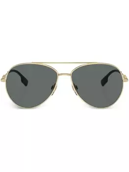 Burberry Eyewear солнцезащитные очки-пилоты с логотипом, золотистый