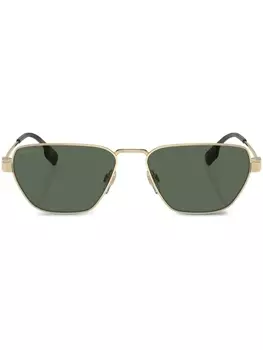 Burberry Eyewear солнцезащитные очки в клетку Vintage Check, золотистый