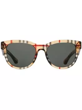 Burberry Eyewear солнцезащитные очки в клетку Vintage Check, нейтральный цвет