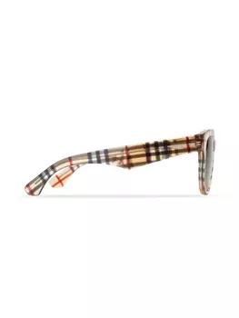 Burberry Eyewear солнцезащитные очки в клетку Vintage Check, нейтральный цвет