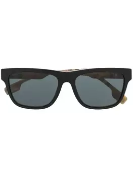 Burberry Eyewear солнцезащитные очки в клетку Vintage Check, черный