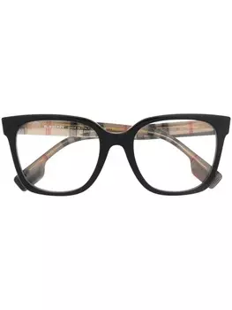 Burberry Eyewear солнцезащитные очки в клетку Vintage Check, черный