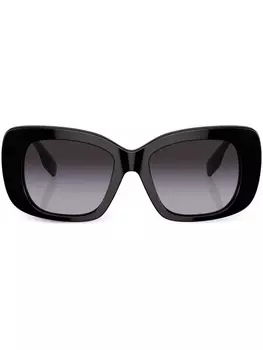 Burberry Eyewear солнцезащитные очки в квадратной оправе с логотипом, черный
