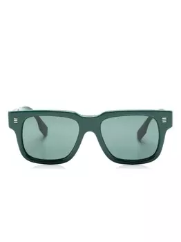 Burberry Eyewear солнцезащитные очки в квадратной оправе с логотипом, зеленый
