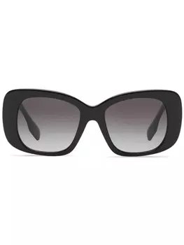 Burberry Eyewear солнцезащитные очки в массивной оправе с логотипом, черный