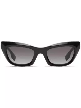 Burberry Eyewear солнцезащитные очки в оправе 'кошачий глаз' с логотипом, черный