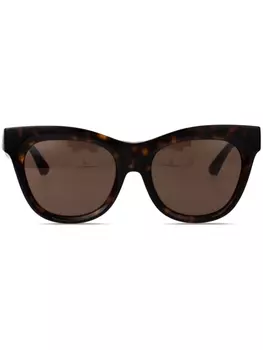 Burberry Eyewear солнцезащитные очки в оправе «кошачий глаз» черепахового цвета, коричневый