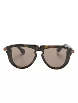 Burberry Eyewear солнцезащитные очки в трубчатой геометрической оправе
