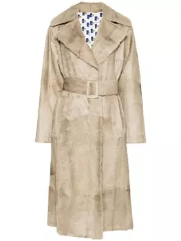 Burberry фактурный тренч, коричневый