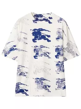 Burberry футболка Equestrian Knight, белый